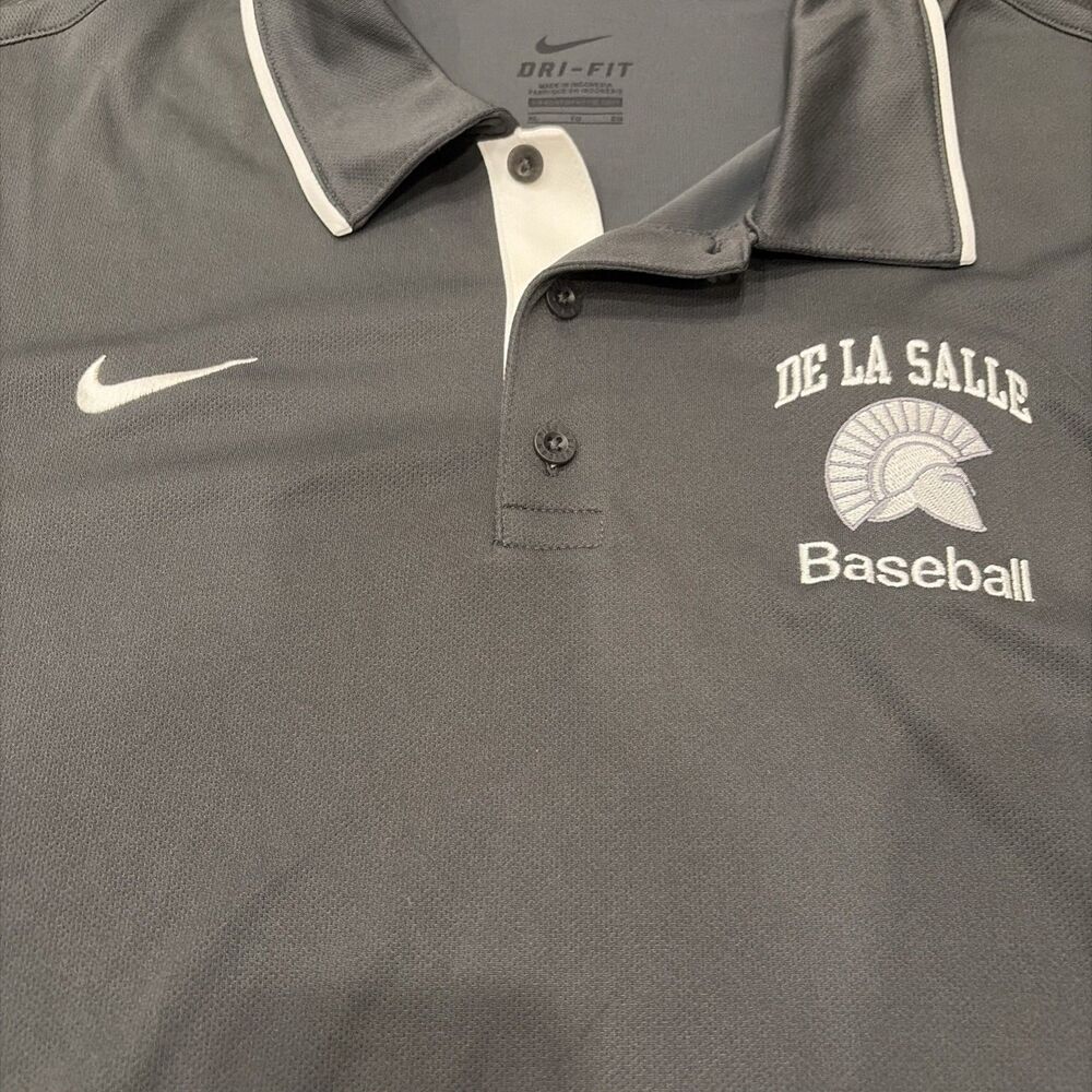 Rare Nike De La Salle High School Polo Golf Shirt Mens XL Dri Fit Spartans